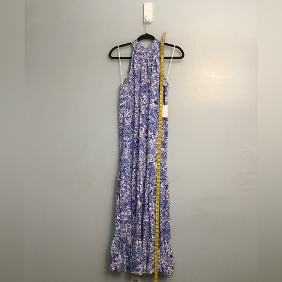 1. State Floral Maxi Dress in Blue and White - Picture 1 of 16